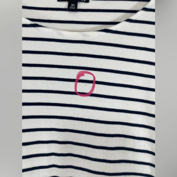 J. Crew Mercantile Bell Sleeve White Blue Stripe Pullover Top Women’s XS - Picture 4 of 12